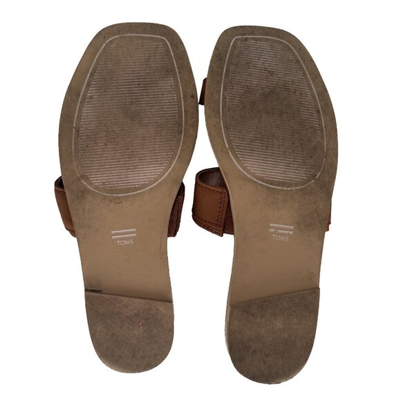 TOMS Seacliff Sandals Tan Veg Leather Ortholite Comfort Foam womans Size 8.5 - Picture 12 of 12